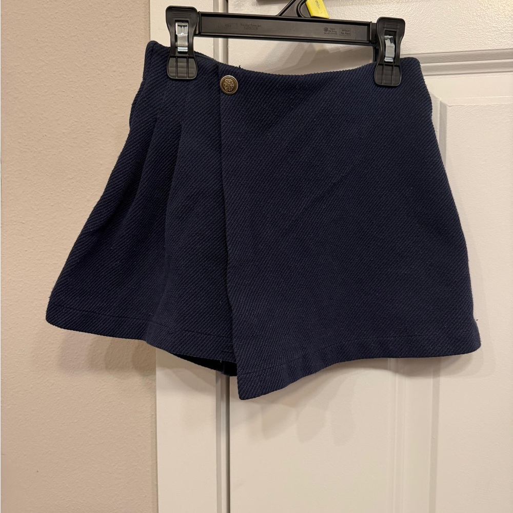 ZARA Girls Navy Skort Size 6 Classic Button Detail